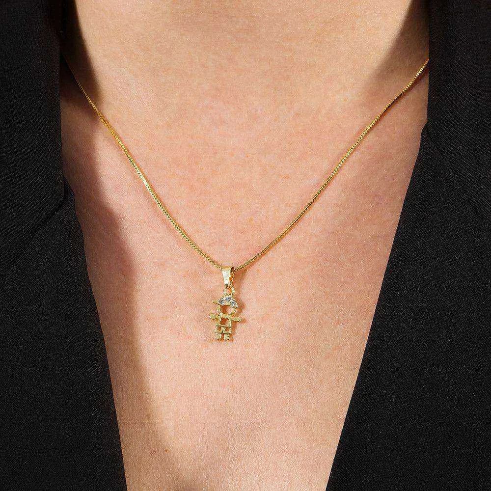 Colar Dourado Filho com Zircônia · Banhado a Ouro 18k